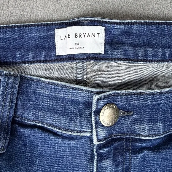 Lane Bryant Deep Blue Mid Rise Straight Denim Jeans - Picture 2 of 11